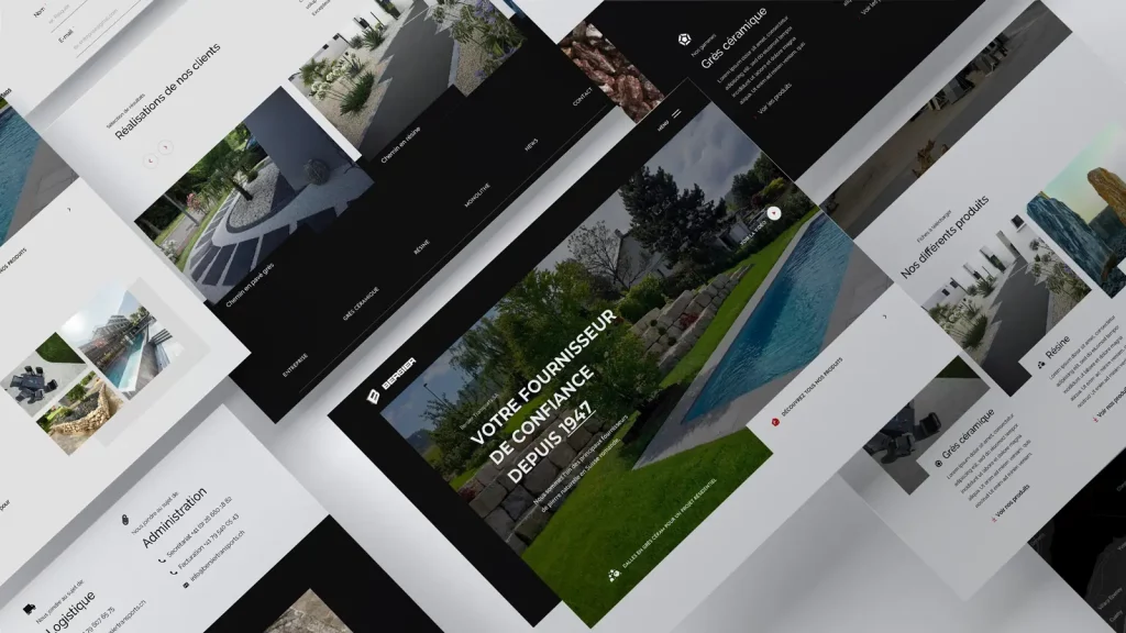 Création site internet de Bersier Transports SA à Fribourg.