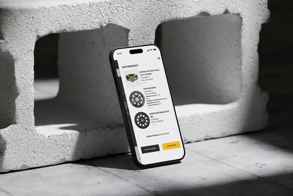 Création du site internet de Ghostor Sàrl à Fribourg sur mobile.