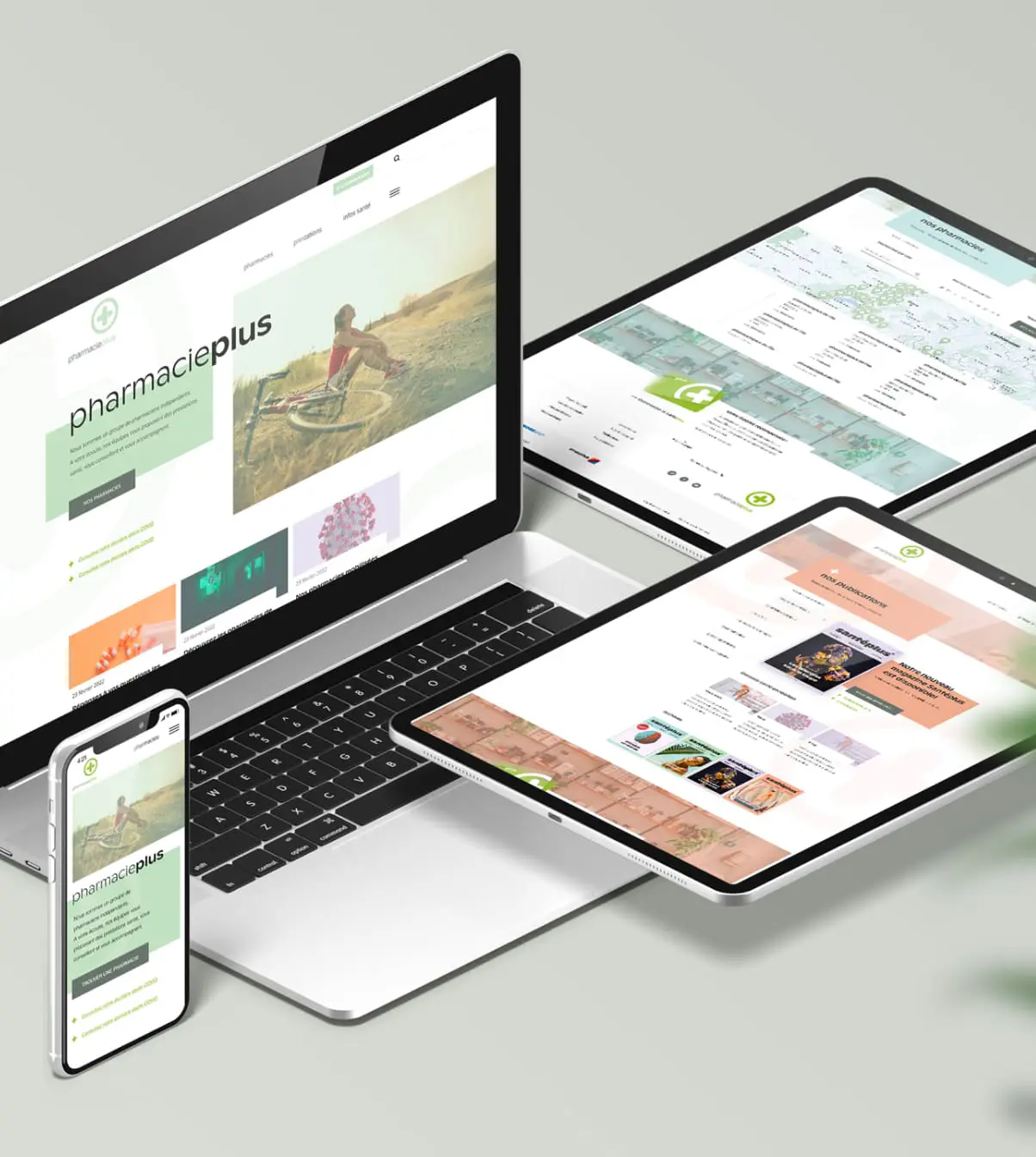 Projet PharmaciePlus SA de l'agence de communication.