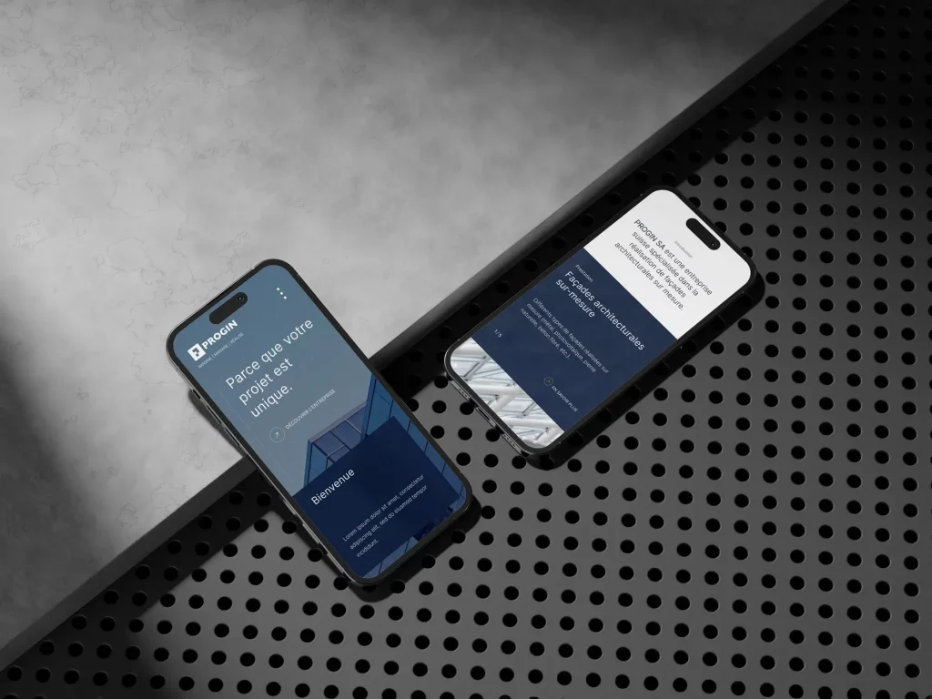 Création site internet de Progin SA à Fribourg.