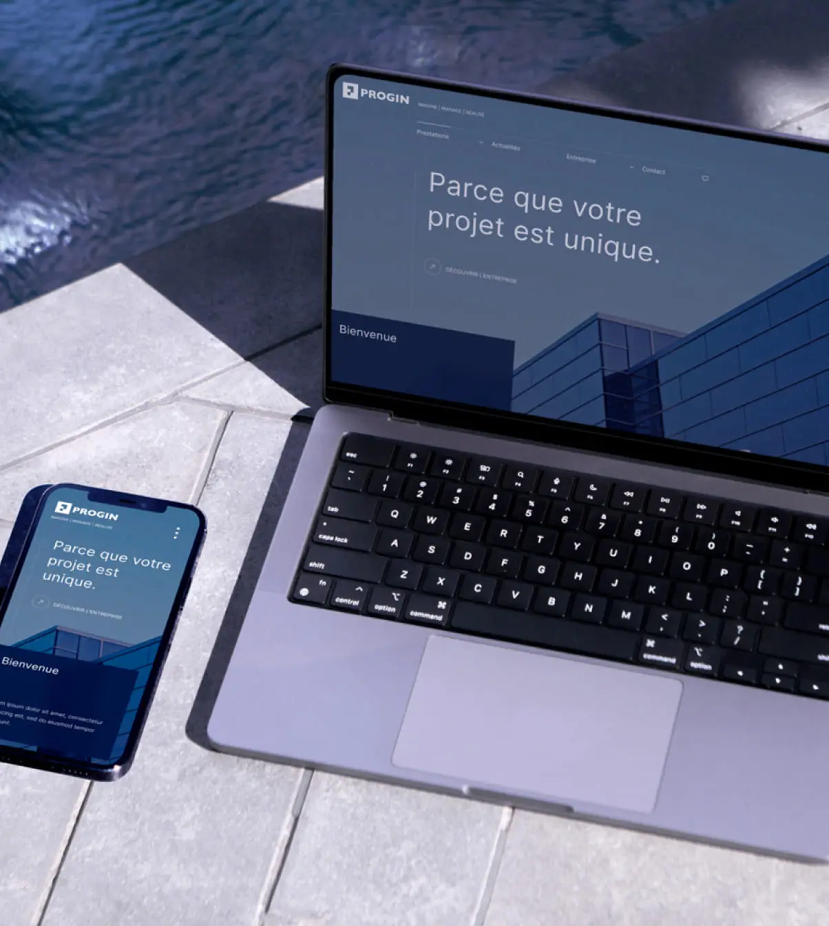 Projet Progin SA de l'agence de communication.