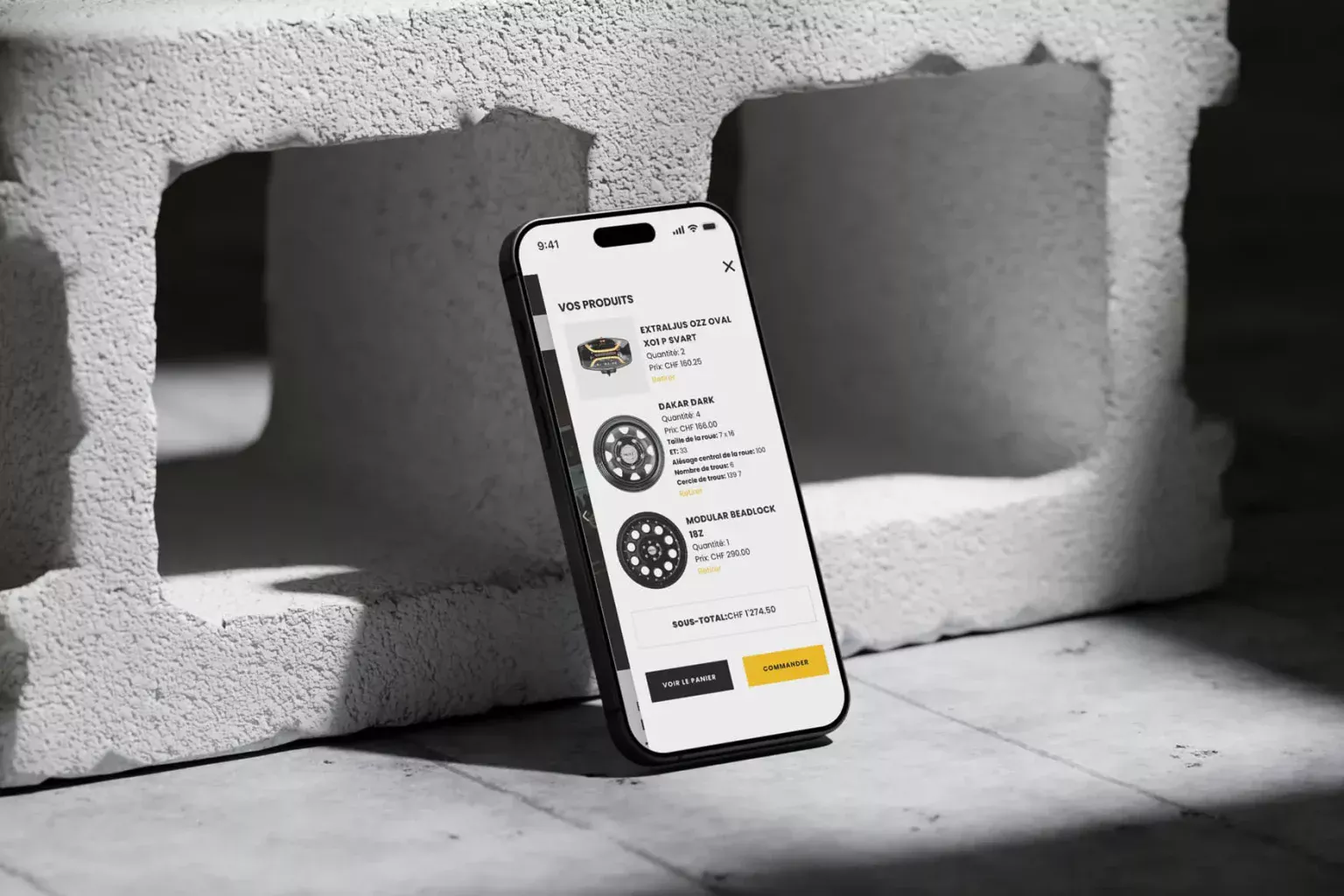 Création du site internet de Ghostor Sàrl à Fribourg sur mobile.